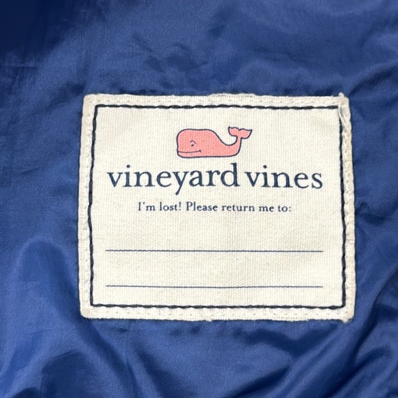 Vineyard Vines Boys Light Weight Vest Size M 12/14 EUC Navy Neon Green Accent - Picture 5 of 8